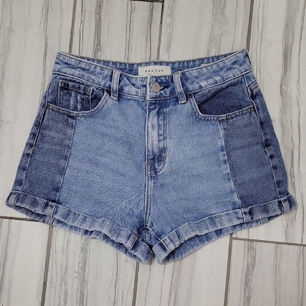 PacSun Women's Blue Denim Mom Shorts